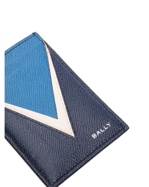 Bally Blue Logo-Stamp Leather Cardholder for men