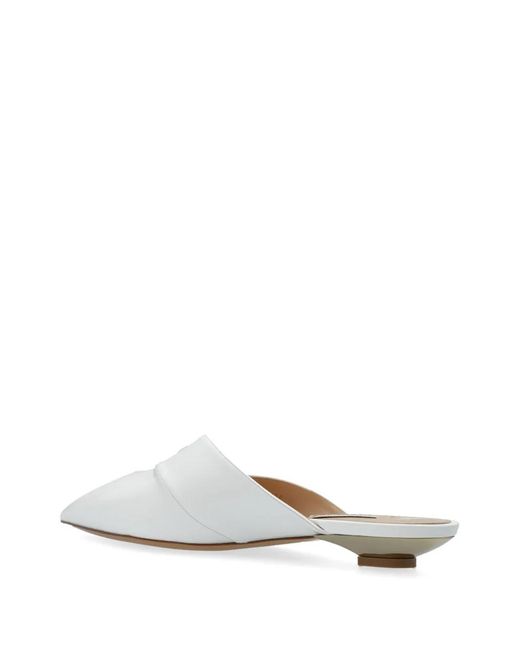 Casadei White Blade Mules
