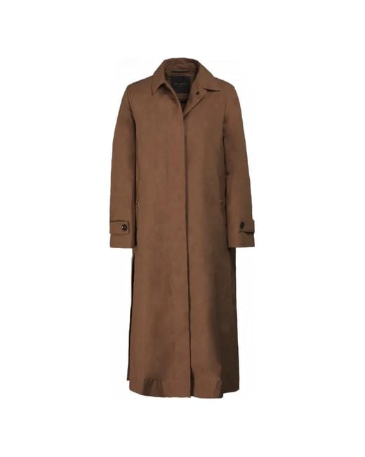 Moorer Brown Rixta-Wfc Buttoned Single-Breasted Coat