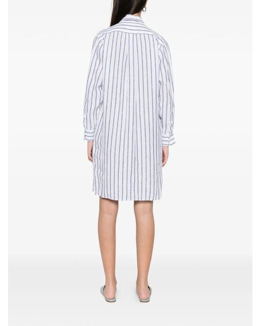 Xacus White Leandra Striped Mini Dress