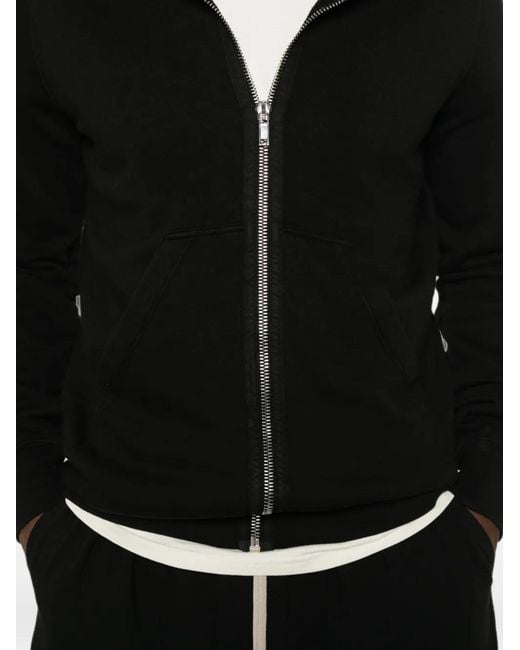 Rick Owens Black Gimp Zip-Up Hoodie for men