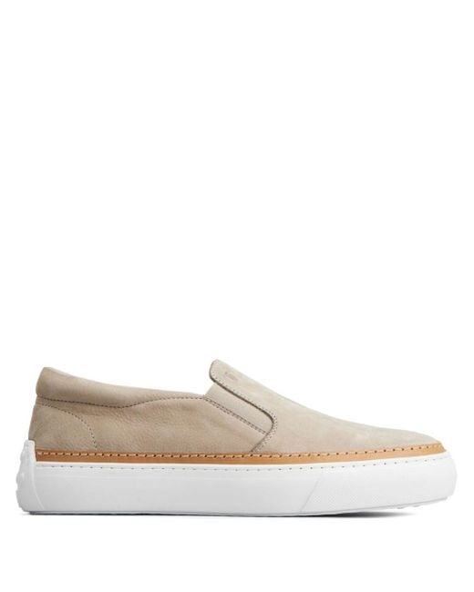Tod's Natural Suede Slip-on Sneakers for men
