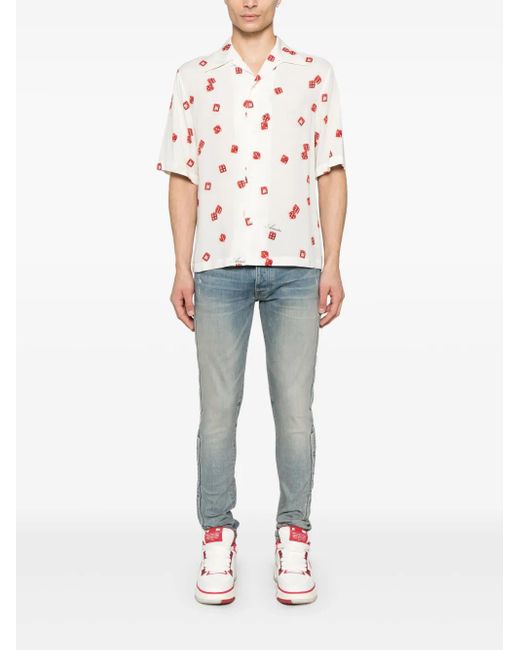 Amiri Blue 3D-Bones Jeans for men