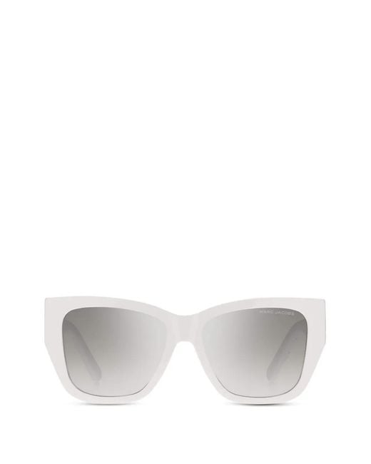 Marc Jacobs White Square-Frame Sunglasses