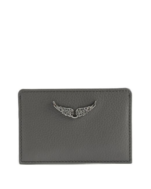Zadig & Voltaire Leren Pasjeshouder in het Gray