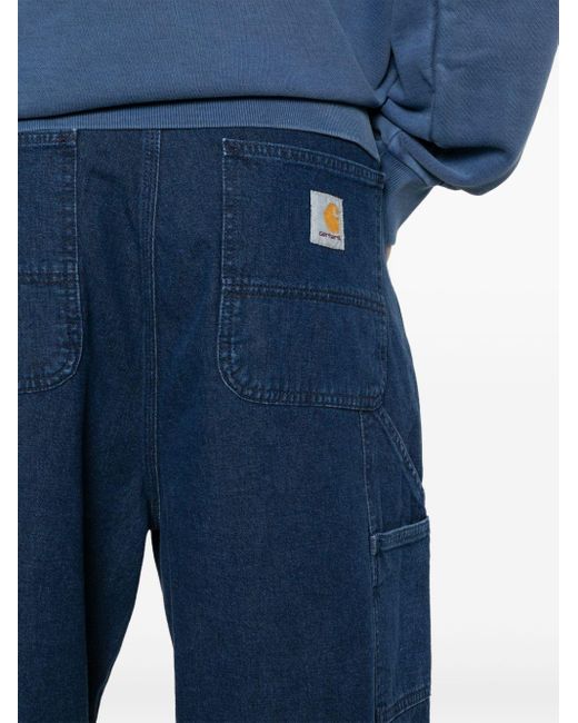 Carhartt Blue Og Single Knee Pant Cotton Jeans for men