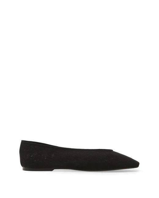 Calvin Klein Black Monogram-Patterned Ballet Flats