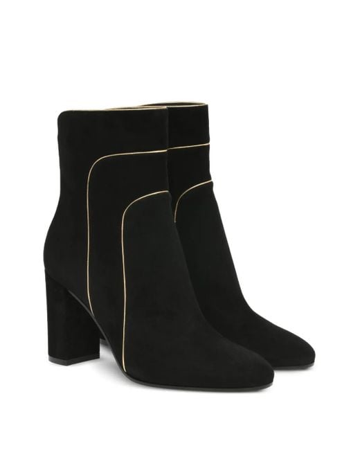 Gianvito Rossi Black Trim Suede Boots