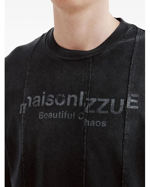 Izzue Black Cotton T-Shirt for men
