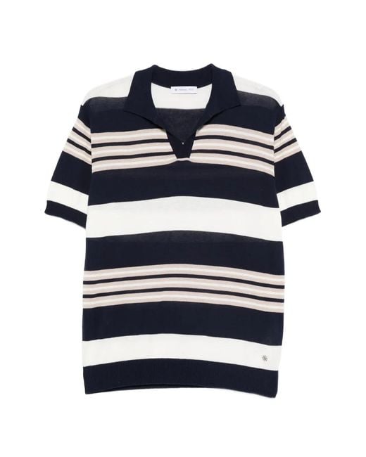 Manuel Ritz Blue Striped Top for men