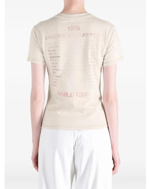 DIESEL Natural Graphic-Print T-Shirt