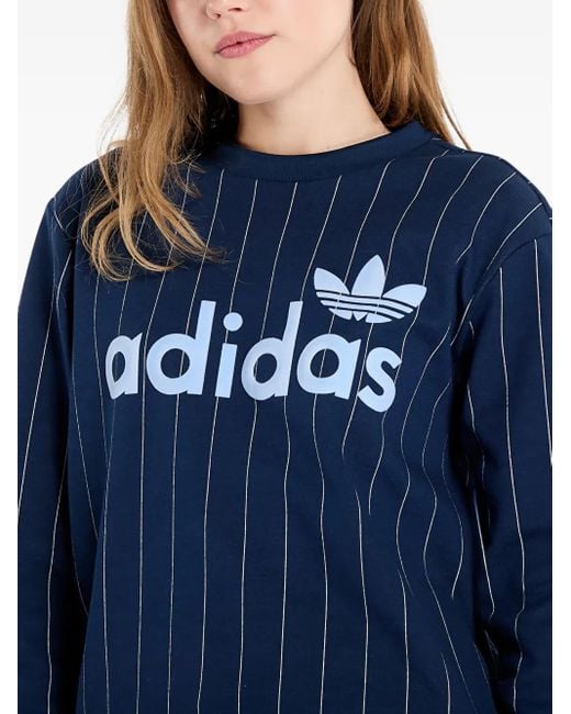 Sudadera a rayas diplomáticas Adidas de color Blue
