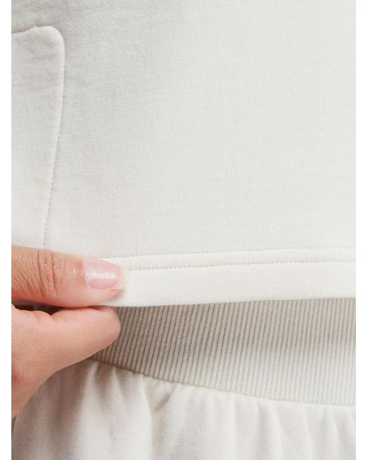 Reebok White Active Collective Cropped Sweatshirt