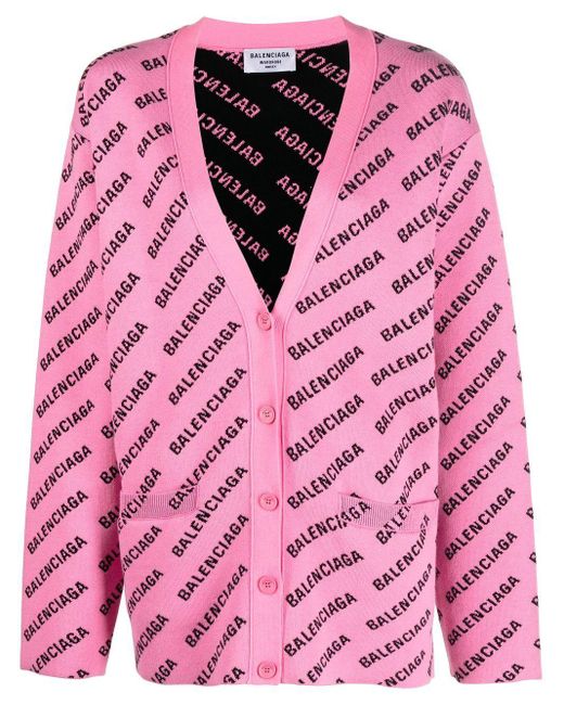 balenciaga pink logo sweater