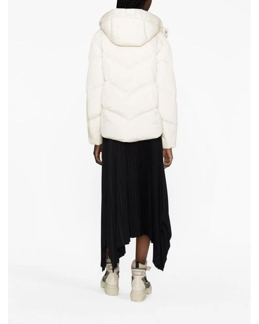 Woolrich White Hooded Puffer Jacket