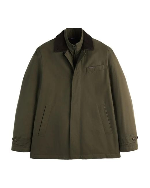 Fay Green Collared Utility Jacket for men