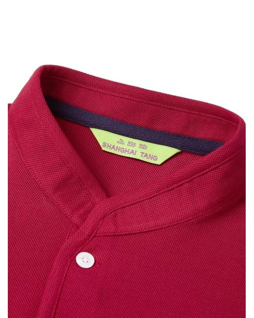 Shanghai Tang Red Horse-Motif Polo Shirt for men