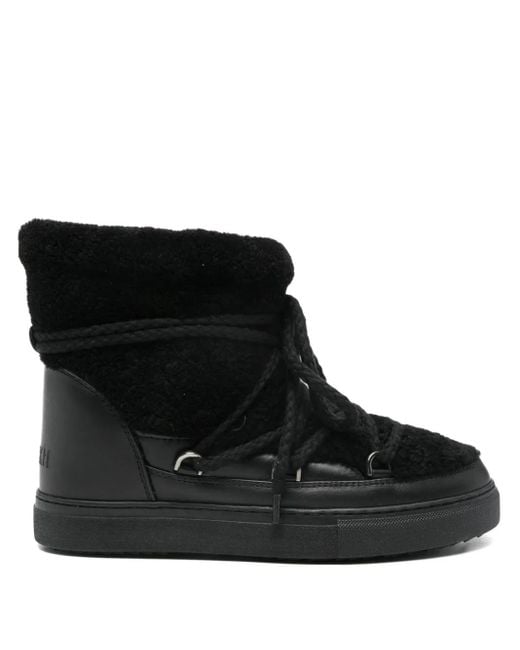 Inuikii Black Lace-up shearling boots