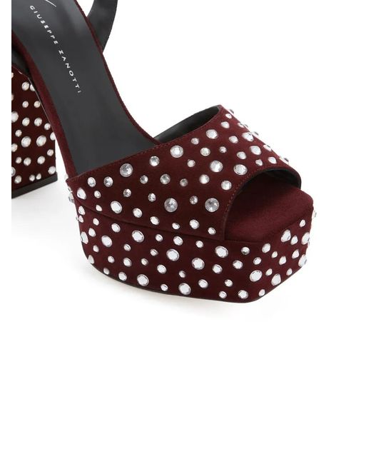 Giuseppe Zanotti Red 120Mm New Betty Sparkle Sandals