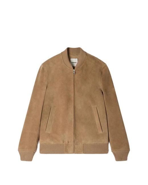 Sandro Natural Zip-Up Split Suede Jacket for men