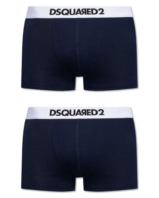 DSquared² Set aus zwei Shorts mit Logo-Bund in Blue für Herren