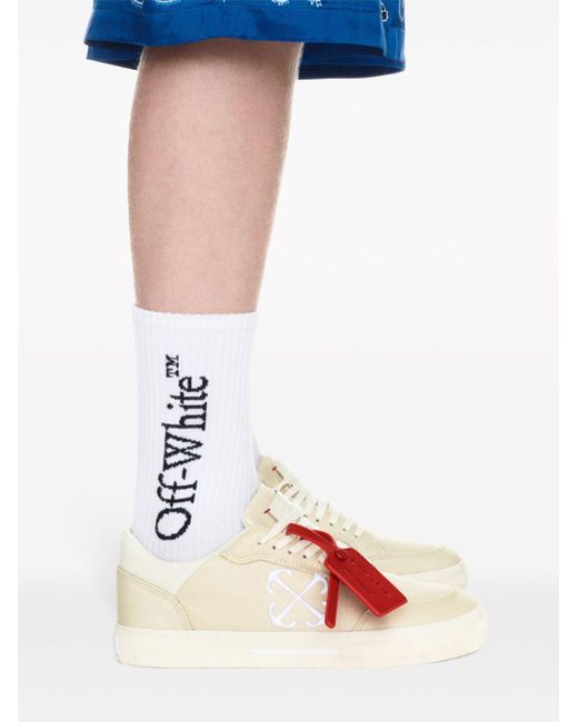 Off-White c/o Virgil Abloh Pink Vulcanized Contrasting-tag Canvas Sneakers for men