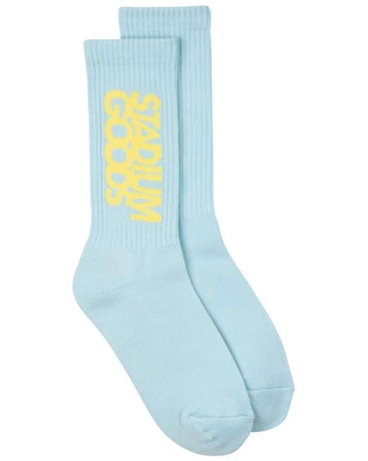 Stadium Goods Blue Logo "Robin Egg" Crew Socks