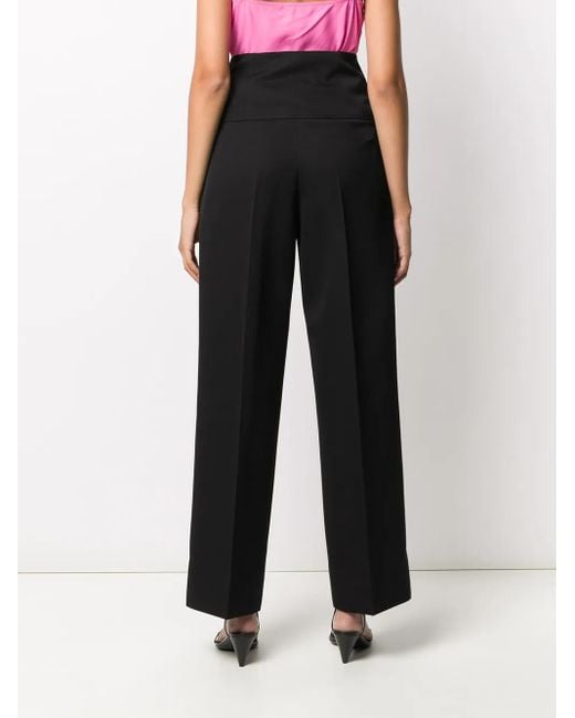 Jil Sander Black Wide-Leg Tailored Trousers