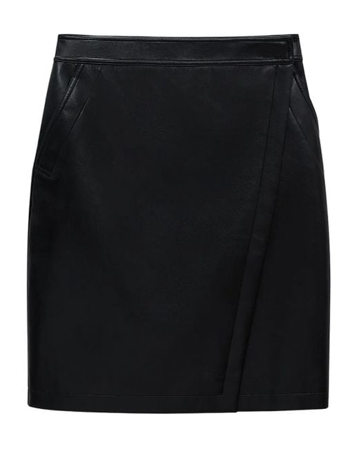 Anine Bing Black Alanis Wrap Mini Skirt
