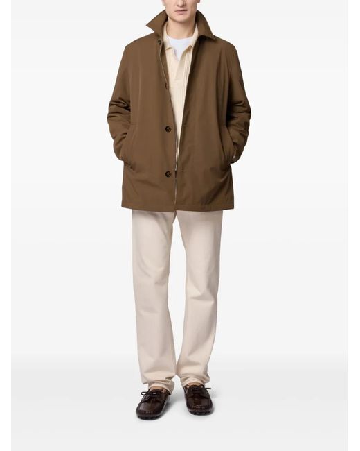 Tod's Brown Short Single-Breasted Coat for men
