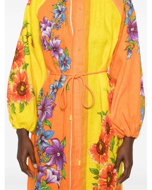 Robe-chemise Jude en lin ALÉMAIS en coloris Orange