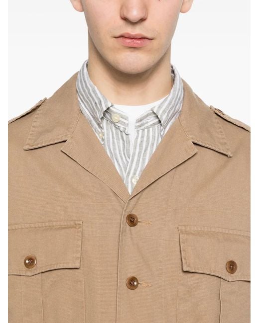 Polo Ralph Lauren Natural Button-Fastening Flap-Pocket Shirt for men