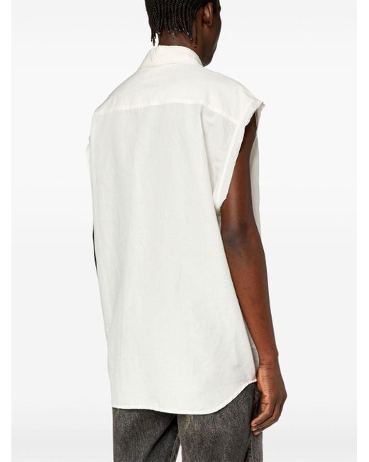 Camisa S-Simens sin mangas DIESEL de hombre de color White