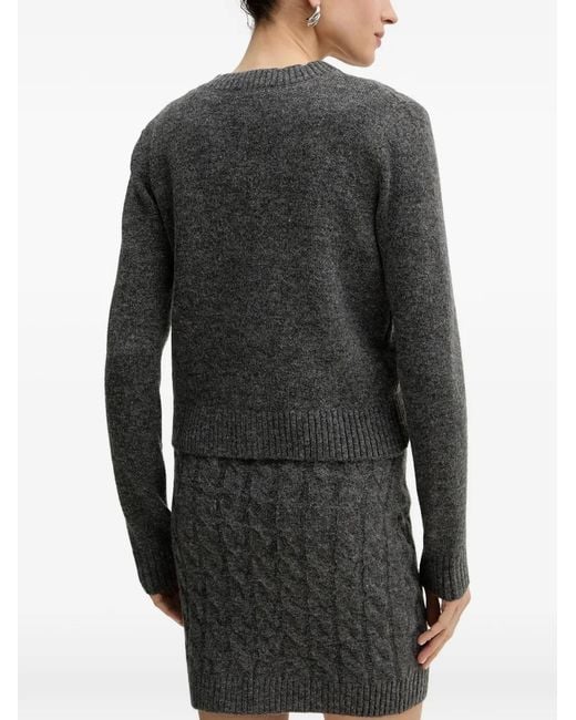 Morgan Kabelgebreide Mini-Jurk in het Gray