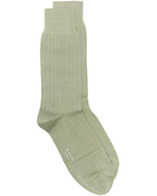 Paul Smith Green Logo-print Ankle-length Socks for men