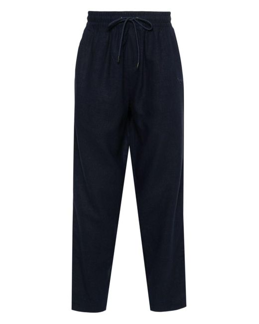 Emporio Armani Blue Jersey Track Pants for men