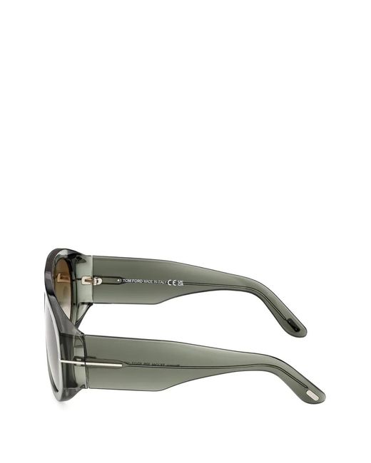 Tom Ford Gray Bronson Pilot-Frame Sunglasses for men