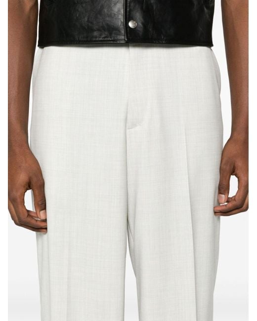 Givenchy White Mid-rise Wide-leg Trousers for men