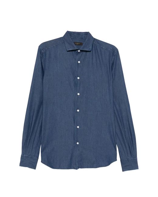 Glanshirt Blue Chemise À Boutonnière Sur Le Devant for men