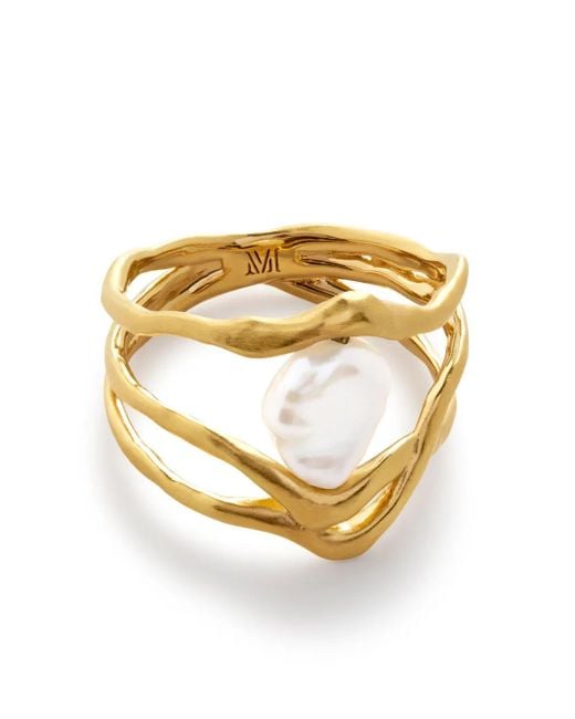 Monica Vinader Metallic X Amy Powney Keshi-Pearl Ring