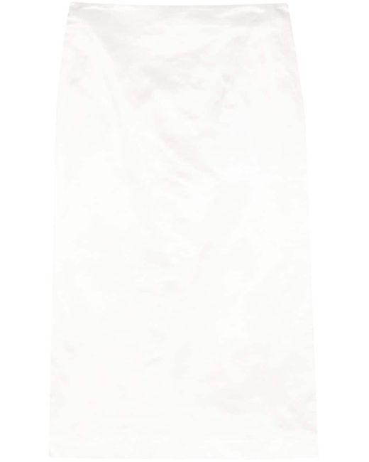 Sportmax White Dart-detail Skirt