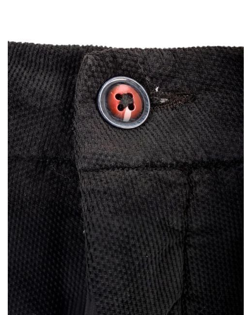 Al Duca D'aosta Blue Corduroy Cargo Pants for men