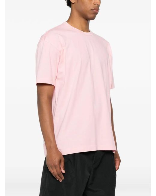 Comme des Garçons Pink T-Shirt À Logo Imprimé for men
