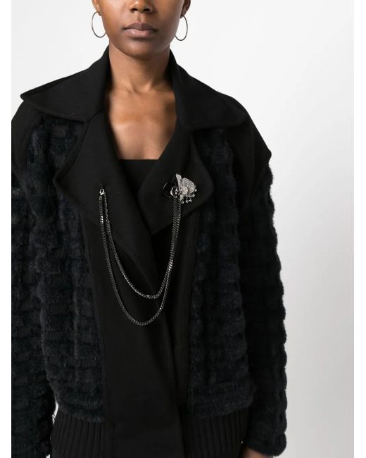 Genny ブローチ ジャケット Black