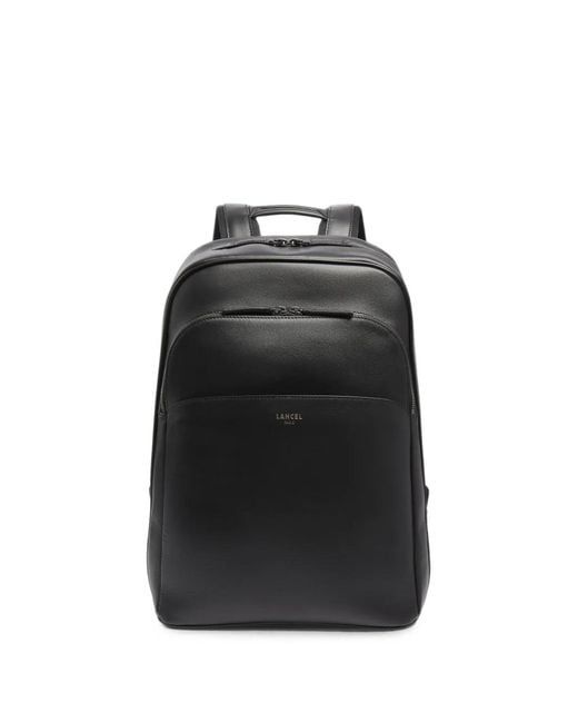 Lancel Black 15'6 Edgard Leather Backpack for men