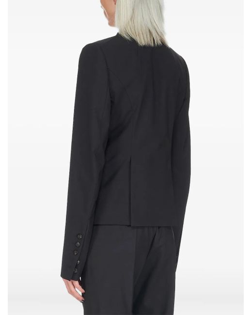 Rick Owens Black Single-Button Tailored Blazer