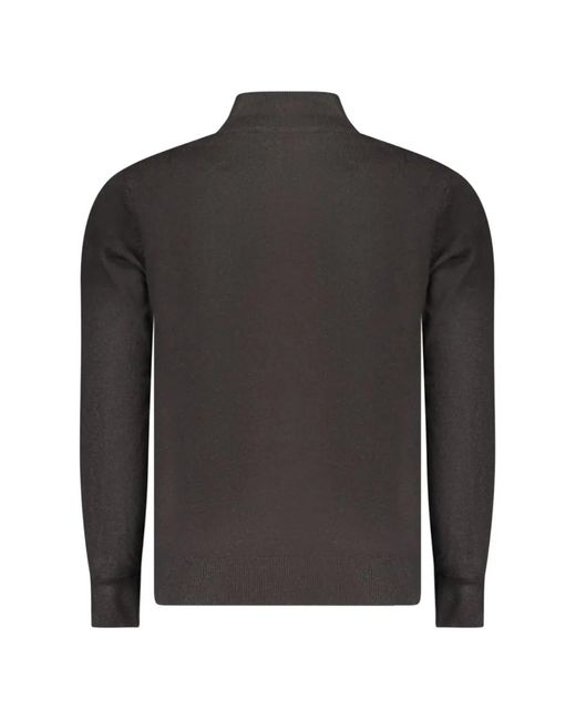North Sails Black Zip-Up Logo-Patch Cardigan for men