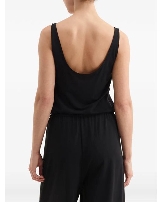 Eres Black Curl Cutout Top