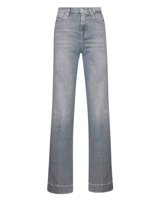 Jean En Coton 7 For All Mankind en coloris Gray