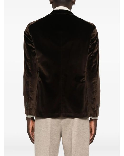 Blazer con bolsillo de parche Tagliatore de hombre de color Black